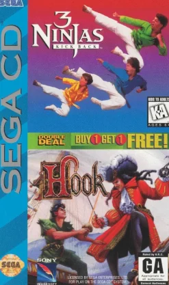 3 NINJAS KICK BACK/HOOK - SEGA CD GAME