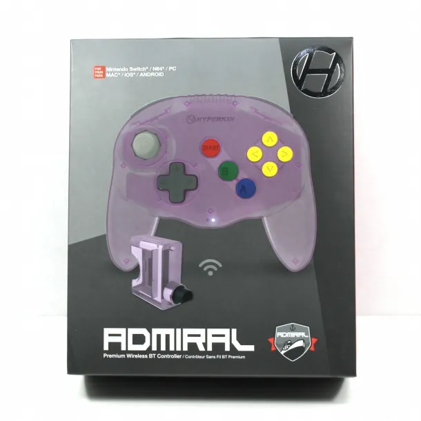 Admiral BT Controller for N64 / Switch / PC (Amethyst Purple)