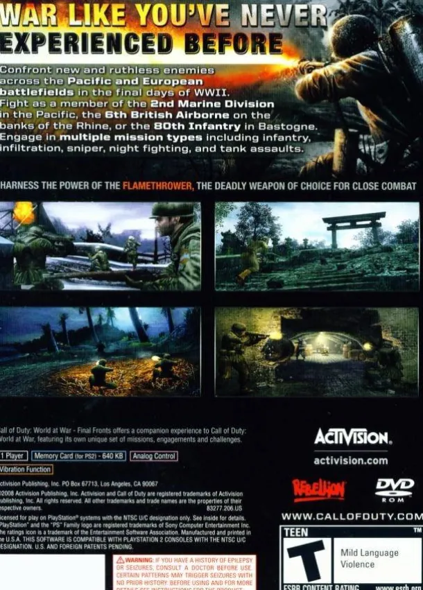 Call of Duty World at War Final Fronts