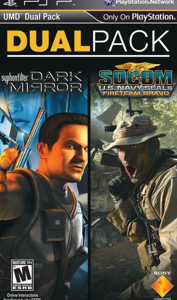 Dual Pack: Syphon Filter Dark Mirror and Socom U.S. Navy Seals Fireteam Bravo