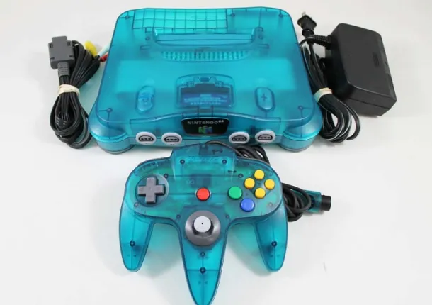 Ice Blue Nintendo 64 System