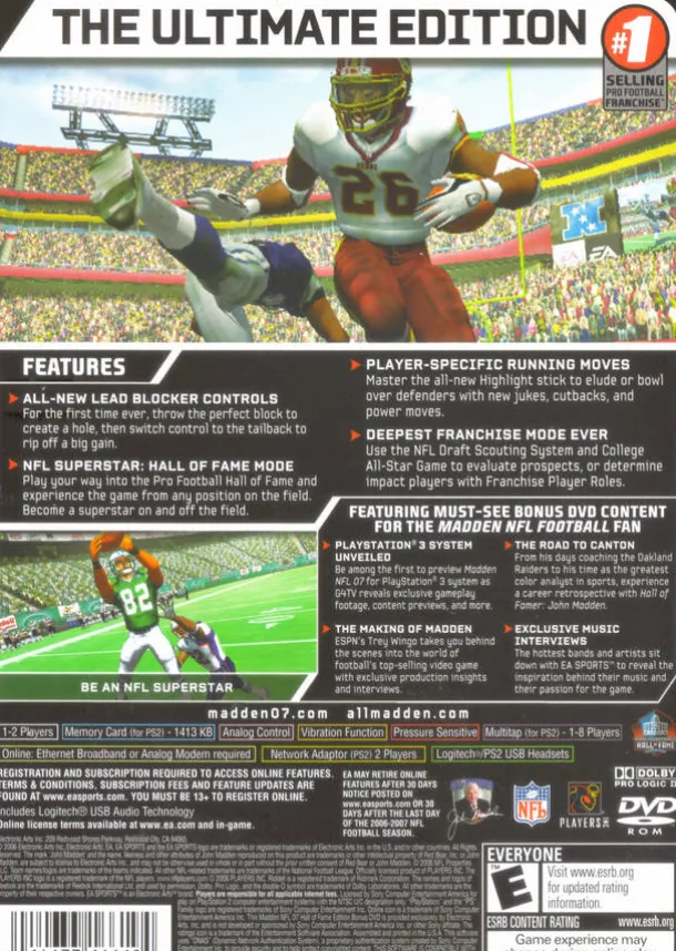 Madden 2007 Hall of Fame Edition