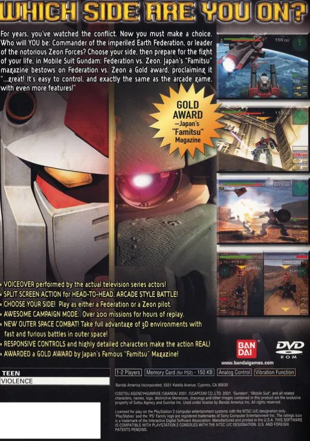 Mobile Suit Gundam Federation vs Zeon
