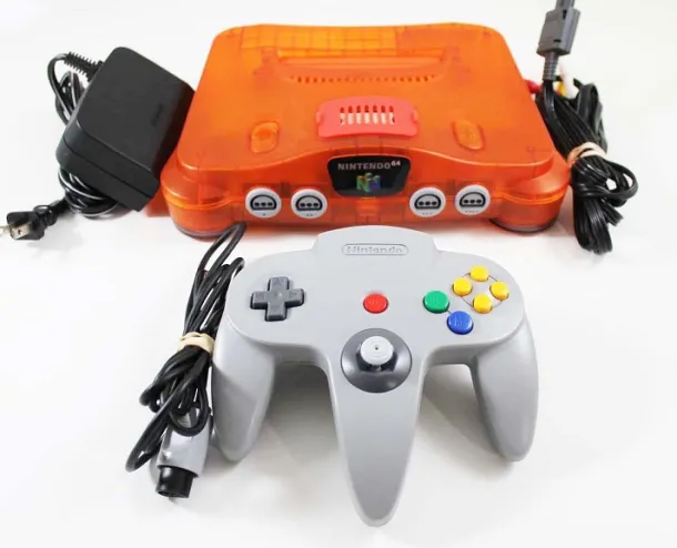 Nintendo 64 Fire Orange Console W/ Expansion Pak