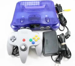 Nintendo 64 N64 Grape Purple System & Gray Controller