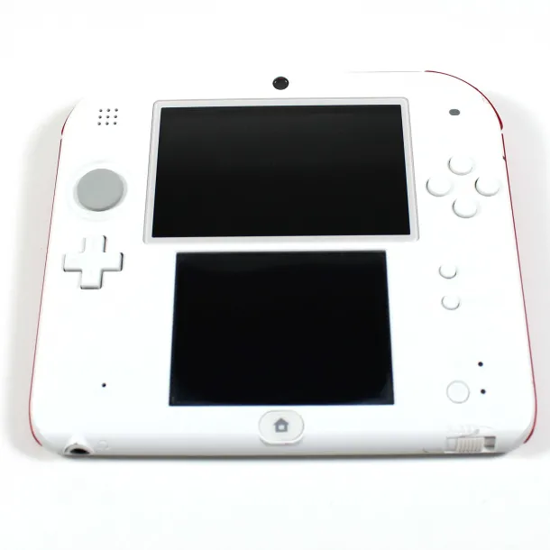 Nintendo 2DS System - White/Red - Scarlet Red