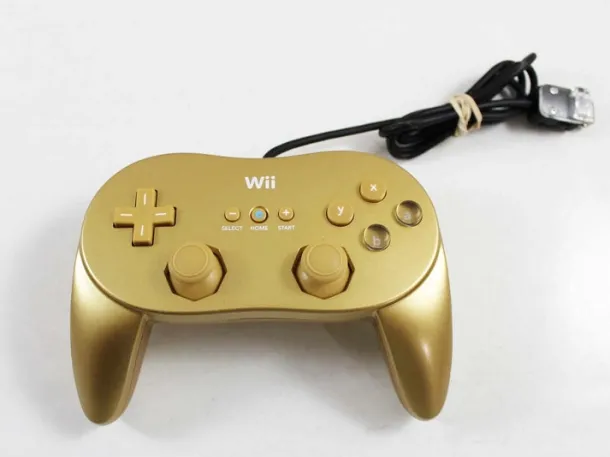 Nintendo Wii Classic Pro Controller- Gold