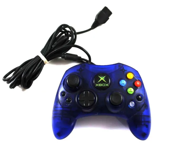 Original Microsoft Xbox Type S Blue Controller (used)
