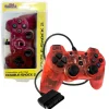 PS2 New CLEAR RED Wired Controller