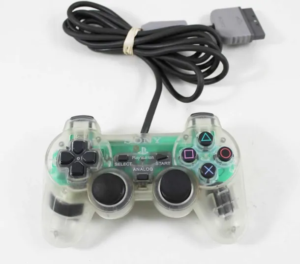 PS1 Original Dual Shock CLEAR WHITE Controller