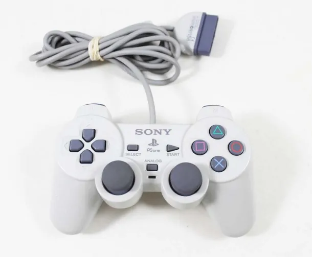 PS1 Original Dual Shock WHITE Controller