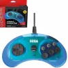 Sega Genesis Licensed Blue 6-Button Controller