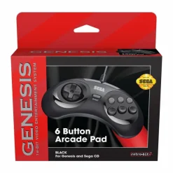 Sega Genesis Licensed 6-Button Controller (Black)