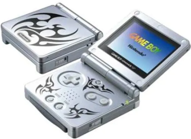 Tribal Silver Game Boy Advance SP System