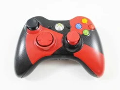 XBOX 360 Radioactive Red & Black Carbon Fiber Controller